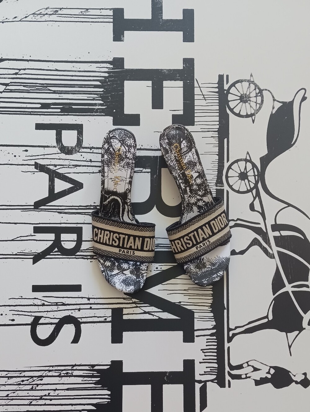 Christian Dior Heeled Slide  Sandals Size 42